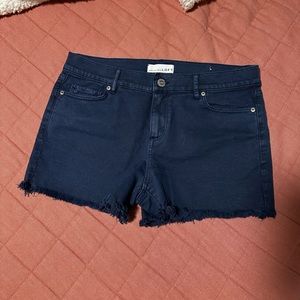 LOFT cut off blue denim shorts